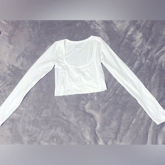 GARAGE Seamless Long Sleeve Top, White, Size XS - Picture 3 of 5